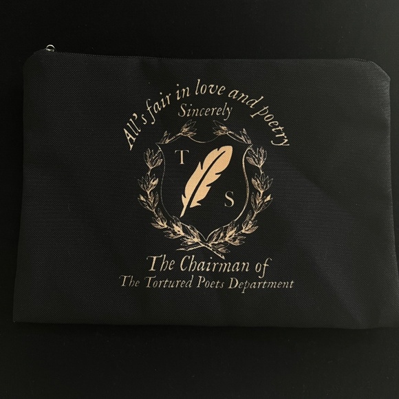 Fanmade Taylor Swift Tortured Poets Department Zipper Makeup Bag Travel Size - Picture 2 of 2